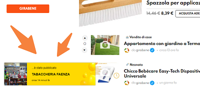 Promuovi annuncio 2 notify girabene